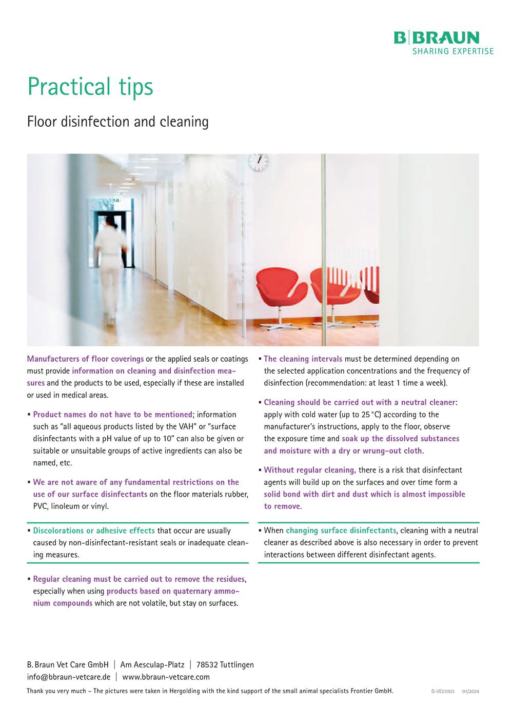 Practical tips: Floor disinfection and cleaning