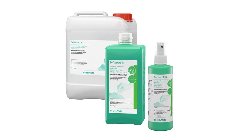 Softasept N skin disinfection by B. Braun