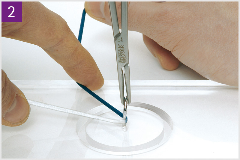 Ligation around haemostatic clamp (Alternate technique)