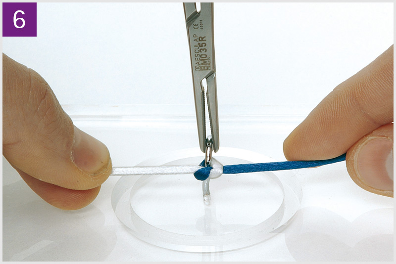 Ligation around haemostatic clamp (Alternate technique)