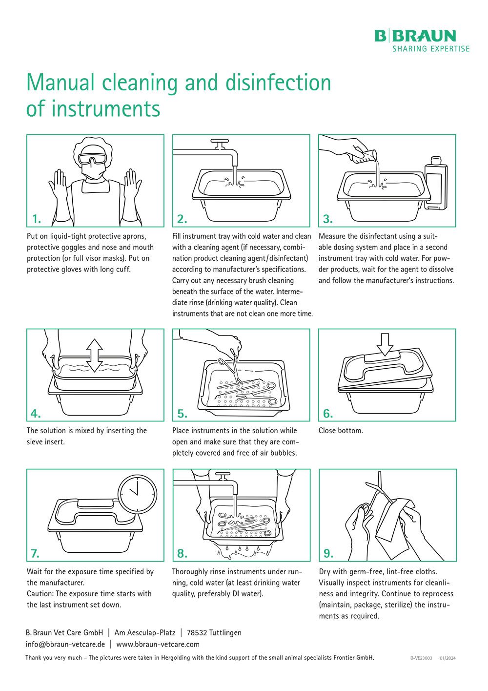 Step-by-step guide: Manual cleaning and disinfection of instruments